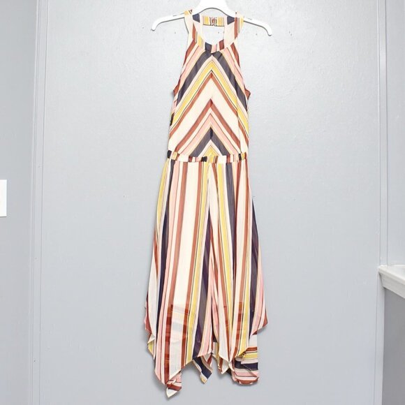 Sanctuary striped multicolor halter neck flowy dress - Picture 1 of 5